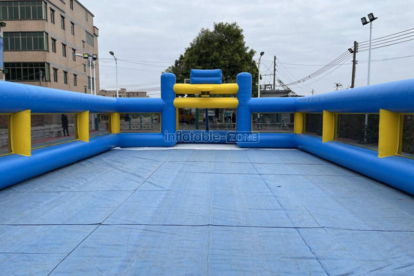 Outdoor Interactive Soccer Playground Equipment Inflatable Human Football Field Games