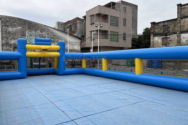 Outdoor Interactive Soccer Playground Equipment Inflatable Human Football Field Games
