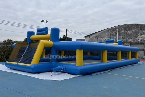 Outdoor Interactive Soccer Playground Equipment Inflatable Human Football Field Games