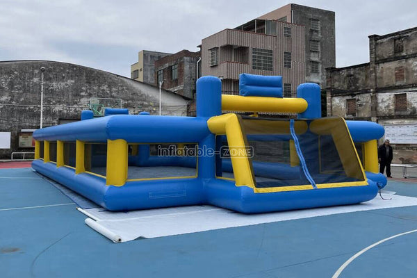Outdoor Interactive Soccer Playground Equipment Inflatable Human Football Field Games