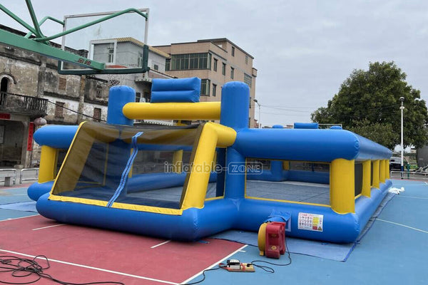Outdoor Interactive Soccer Playground Equipment Inflatable Human Football Field Games