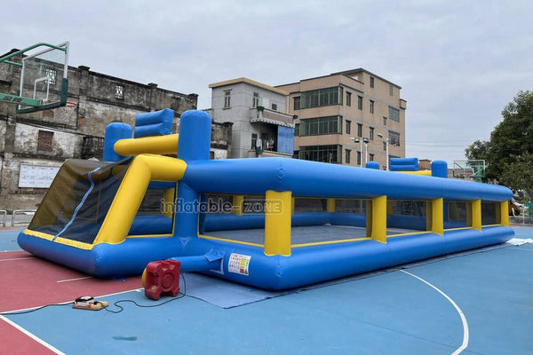 Outdoor Interactive Soccer Playground Equipment Inflatable Human Football Field Games