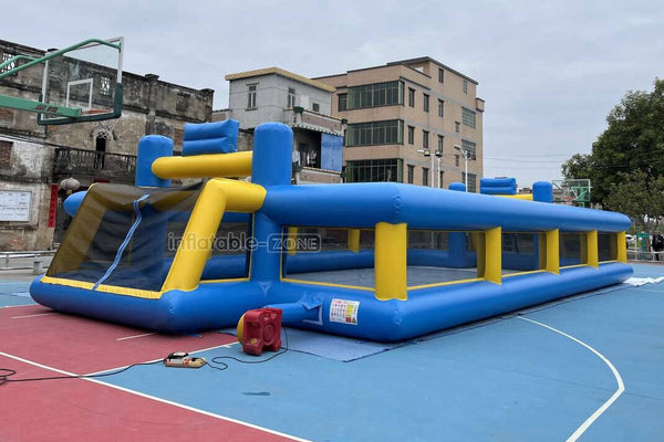 Outdoor Interactive Soccer Playground Equipment Inflatable Human Football Field Games