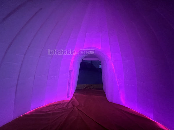 Commercial Inflatable Club With LED Lights Inflatable Igloo Dome Party Tent For Outdoor Advertising Event