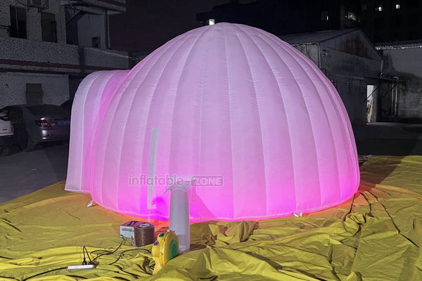 Commercial Inflatable Club With LED Lights Inflatable Igloo Dome Party Tent For Outdoor Advertising Event
