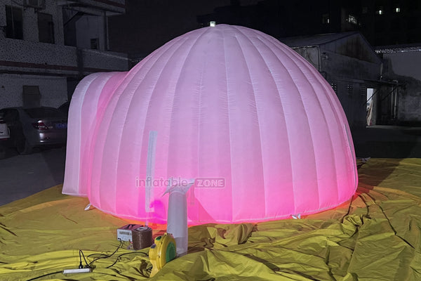 Commercial Inflatable Club With LED Lights Inflatable Igloo Dome Party Tent For Outdoor Advertising Event