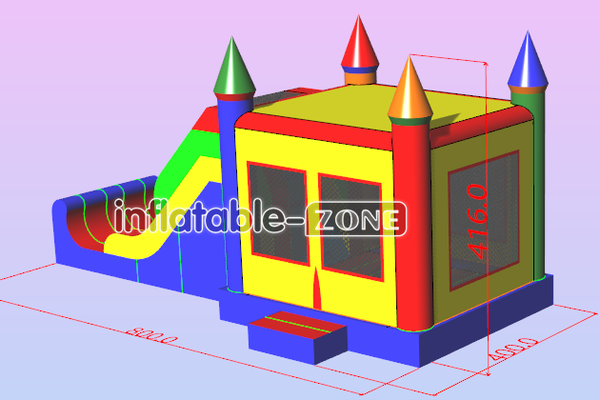 Inflatable-Zone Design Outdoor Inflatable Jumping Bounce Castle Slides Combo Play Yard Inflatable Bouncer