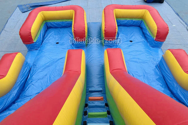 Colorful Giant Inflatable Slide Double Lanes Inflatable Kids Slides Bouncy And Fun Party For Playground