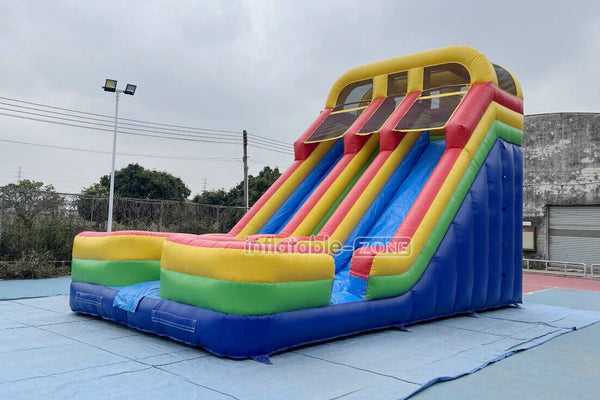 Colorful Giant Inflatable Slide Double Lanes Inflatable Kids Slides Bouncy And Fun Party For Playground