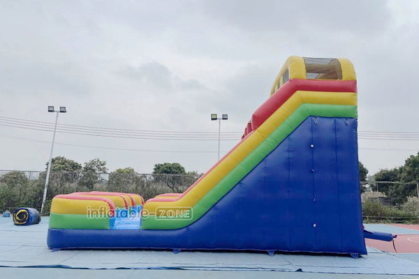 Colorful Giant Inflatable Slide Double Lanes Inflatable Kids Slides Bouncy And Fun Party For Playground
