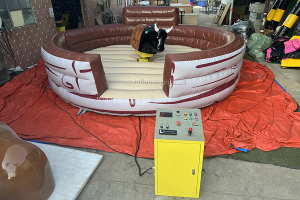 Commercial Inflatable Bull Mat Crazy Rodeo Bull Fight Inflatable Mechanical Bull Ride Sports Game