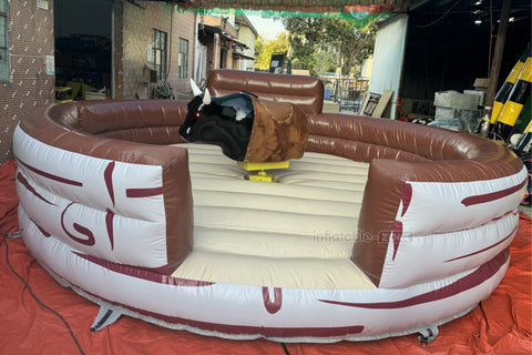 Commercial Inflatable Bull Mat Crazy Rodeo Bull Fight Inflatable Mechanical Bull Ride Sports Game