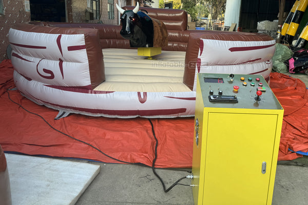 Commercial Inflatable Bull Mat Crazy Rodeo Bull Fight Inflatable Mechanical Bull Ride Sports Game