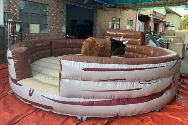 Commercial Inflatable Bull Mat Crazy Rodeo Bull Fight Inflatable Mechanical Bull Ride Sports Game