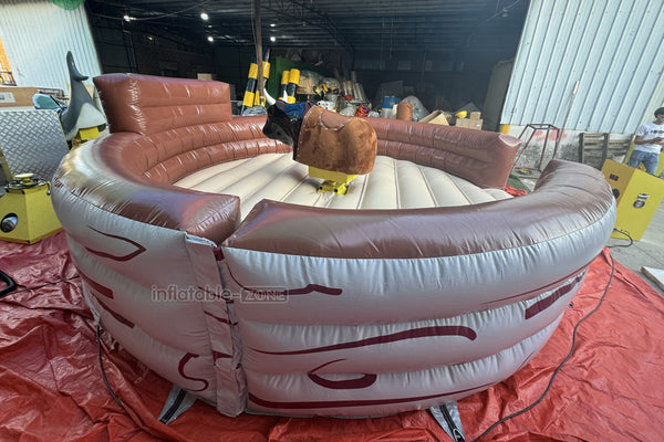 Commercial Inflatable Bull Mat Crazy Rodeo Bull Fight Inflatable Mechanical Bull Ride Sports Game