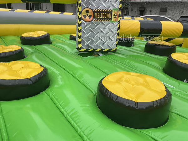 Classic Commercial Party Inflatable Meltdown Mechanical Game Inflatable Jumping Mattress Wipeout Machine