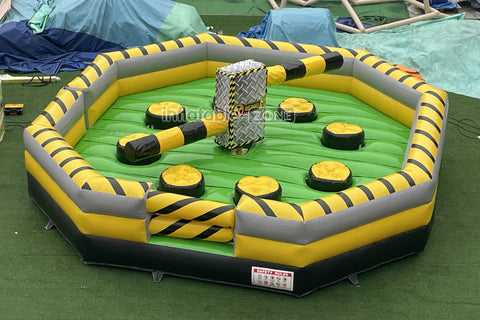 Classic Commercial Party Inflatable Meltdown Mechanical Game Inflatable Jumping Mattress Wipeout Machine