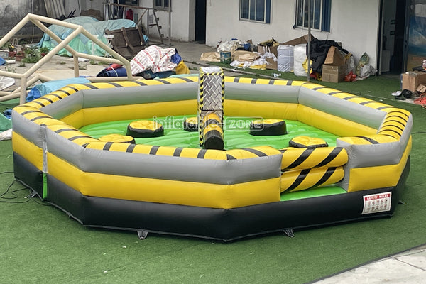 Classic Commercial Party Inflatable Meltdown Mechanical Game Inflatable Jumping Mattress Wipeout Machine