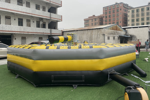 Classic Commercial Party Inflatable Meltdown Mechanical Game Inflatable Jumping Mattress Wipeout Machine
