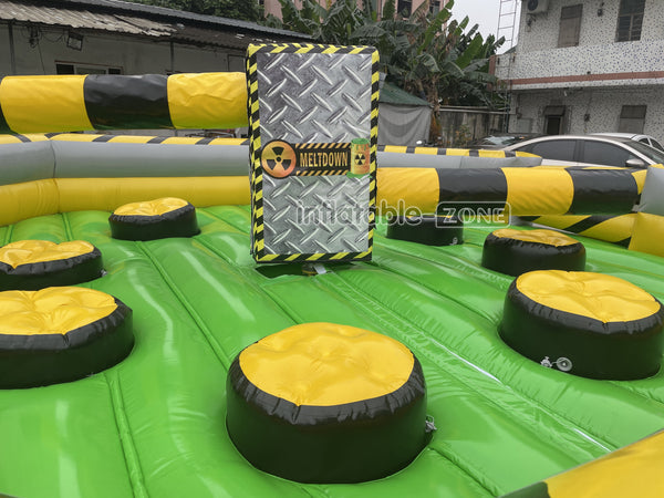 Classic Commercial Party Inflatable Meltdown Mechanical Game Inflatable Jumping Mattress Wipeout Machine