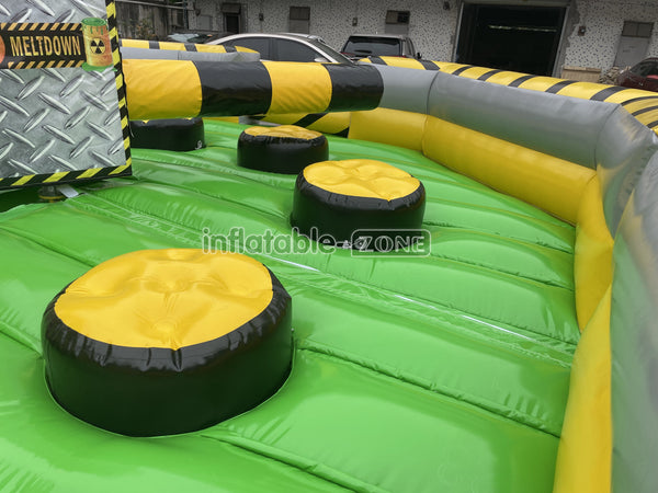 Classic Commercial Party Inflatable Meltdown Mechanical Game Inflatable Jumping Mattress Wipeout Machine