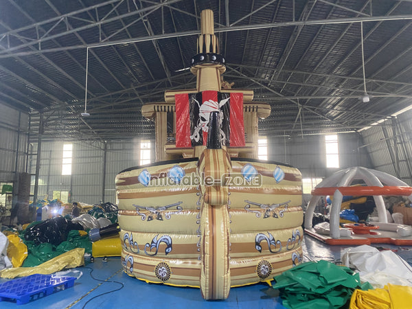 Large Commercial Inflatable Pirate Ship Slide Jumping Castle Bouncy Inflatable Slide For Adults And Kids