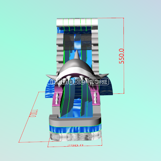 Inflatable-Zone Design Commercial Inflatable Shark Slide Pool Backyard Big Bouncy Fun Jump Waterslides Birthday Party