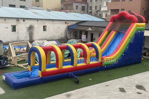 Inflatable Slip N Slide Inflatable Water Slide Large Outdoor Waterslide For Above Ground Pool