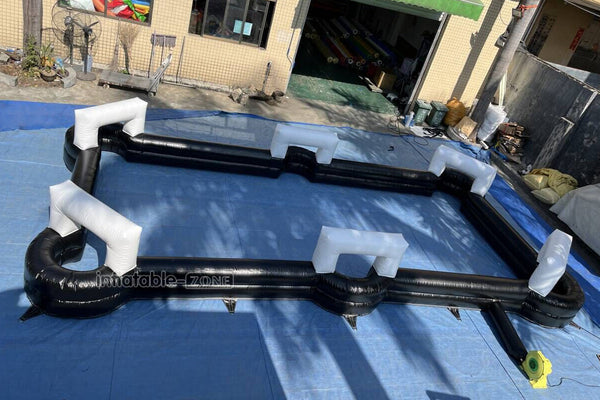 Interactive Sports Game Inflatable Snooker Soccer Pool Table Inflatable Foot Billiard For Outdoor