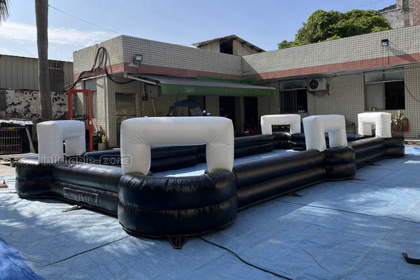 Interactive Sports Game Inflatable Snooker Soccer Pool Table Inflatable Foot Billiard For Outdoor