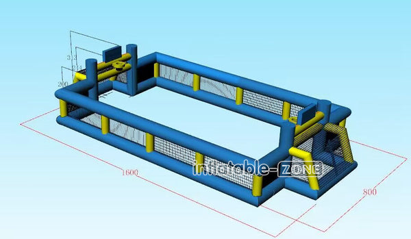 Inflatable-Zone Design Giant Inflatable Outdoor Games Inflatable Soccer Pitch Arena With Fence Soap Soccer Field