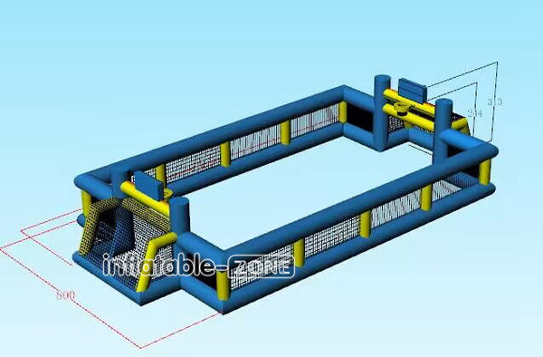 Inflatable-Zone Design Giant Inflatable Outdoor Games Inflatable Soccer Pitch Arena With Fence Soap Soccer Field