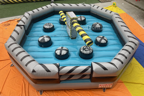 Outdoor Adult Kids Inflatable Sweeper Eliminator Wipeout Toxic Meltdown Machine Inflatable Game