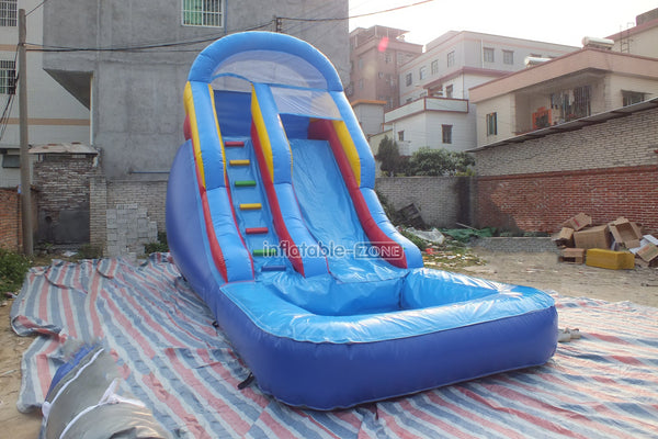Backyard Moonwalk Inflatable Water Slide With Swimming Pool Sports Single Lane Water Slide Home