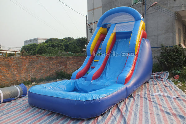 Backyard Moonwalk Inflatable Water Slide With Swimming Pool Sports Single Lane Water Slide Home