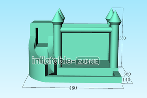 Inflatable-Zone Design Inflatable Wedding Bouncy Castle With Slide Yard Party Events Combo Bounce House For Kids