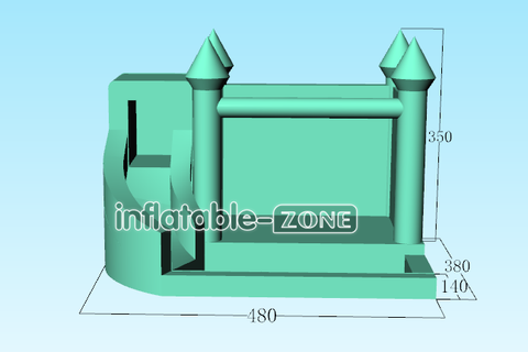 Inflatable-Zone Design Inflatable Wedding Bouncy Castle With Slide Yard Party Events Combo Bounce House For Kids