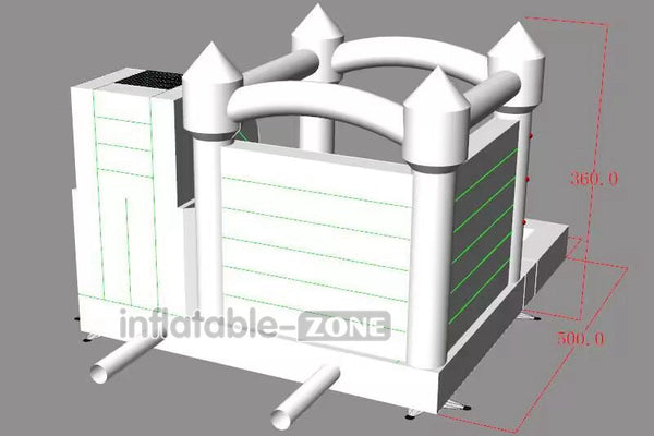 Inflatable-Zone Design Jumping Bouncy Castle Combo Inflatable White Bounce House With Slide And Ball Pit