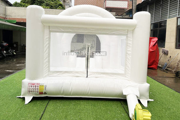 Inflatable White Wedding Bouncy Castle With Slide Inflatable Bouncer Kids Small Jump House For Party