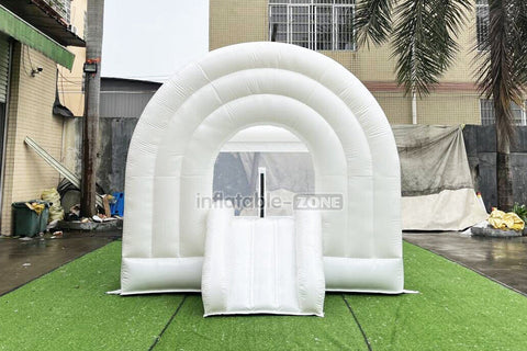 Inflatable White Wedding Bouncy Castle With Slide Inflatable Bouncer Kids Small Jump House For Party