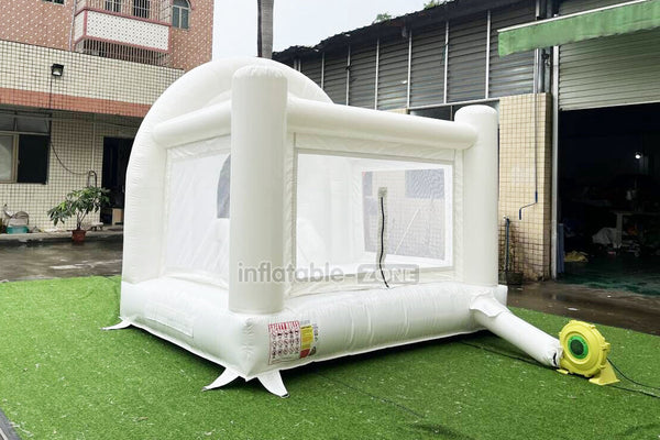 Inflatable White Wedding Bouncy Castle With Slide Inflatable Bouncer Kids Small Jump House For Party