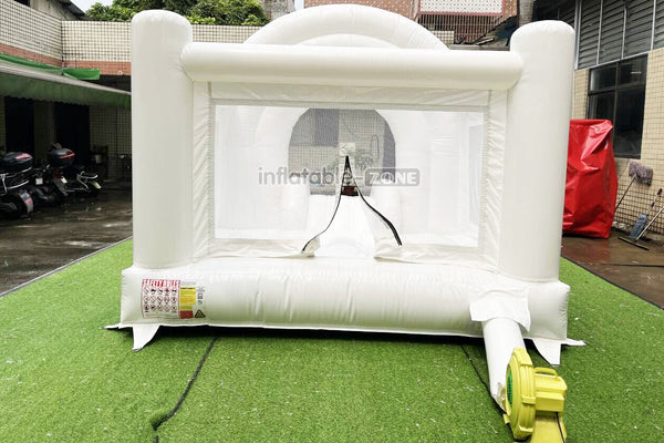 Inflatable White Wedding Bouncy Castle With Slide Inflatable Bouncer Kids Small Jump House For Party