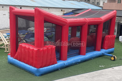 Inflatable Wipeout Big Red Ball Challenge Game Inflatable Obstacle Course Run Game Wiped Out