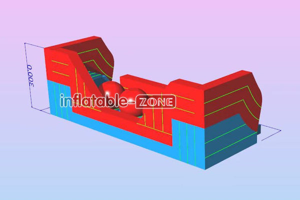 Inflatable-Zone Design Outdoor Inflatable Wipeout Red Balls Course Leaps And Bounds For Challenge Games