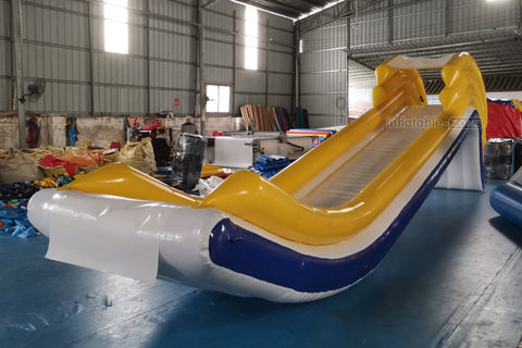 Inflatable Floating Water Funny Water Play Equipment Boat Waterslide For Inflatable Yacht Slide