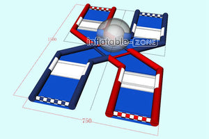 Inflatable-Zone Design Outdoor Giant Inflatable Zorbing Ball Race Track Inflatable Sports Games For Playground