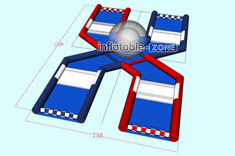 Inflatable-Zone Design Outdoor Giant Inflatable Zorbing Ball Race Track Inflatable Sports Games For Playground