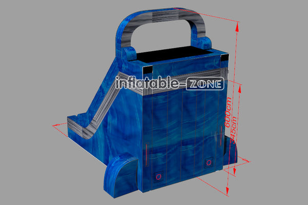 Inflatable-Zone Design Commercial Outdoor Blue Marble Single Lane Large Inflatable Slide