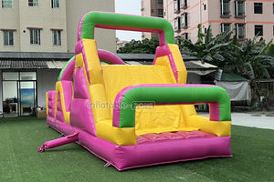 Large Obstacle Course Party Event Energy Challenge Sports Inflatable Obstacle Jumping Castle Bouncer With Slide