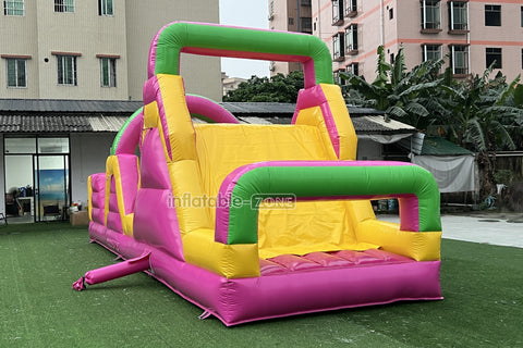 Large Obstacle Course Party Event Energy Challenge Sports Inflatable Obstacle Jumping Castle Bouncer With Slide
